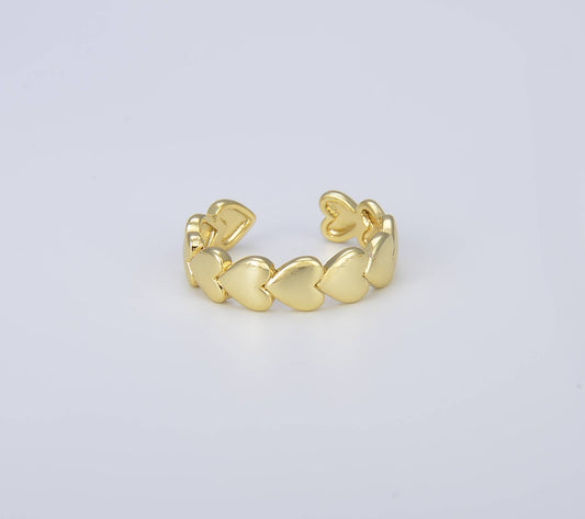 Adjustable Heart Stacking Ring