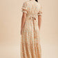 Amanda Floral Button Down Maxi Dress in Peony