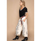 Kristina Floral Embroidered Joggers in Dried Apple