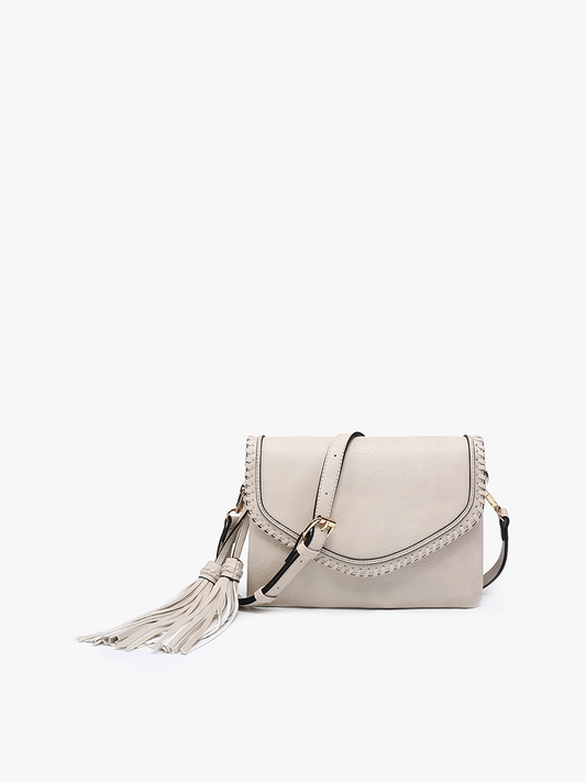 Sloane Flapover Crossbody in Greige