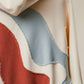 Alissa Abstract Patch Hoodie with Kangaroo Pocket in Cream