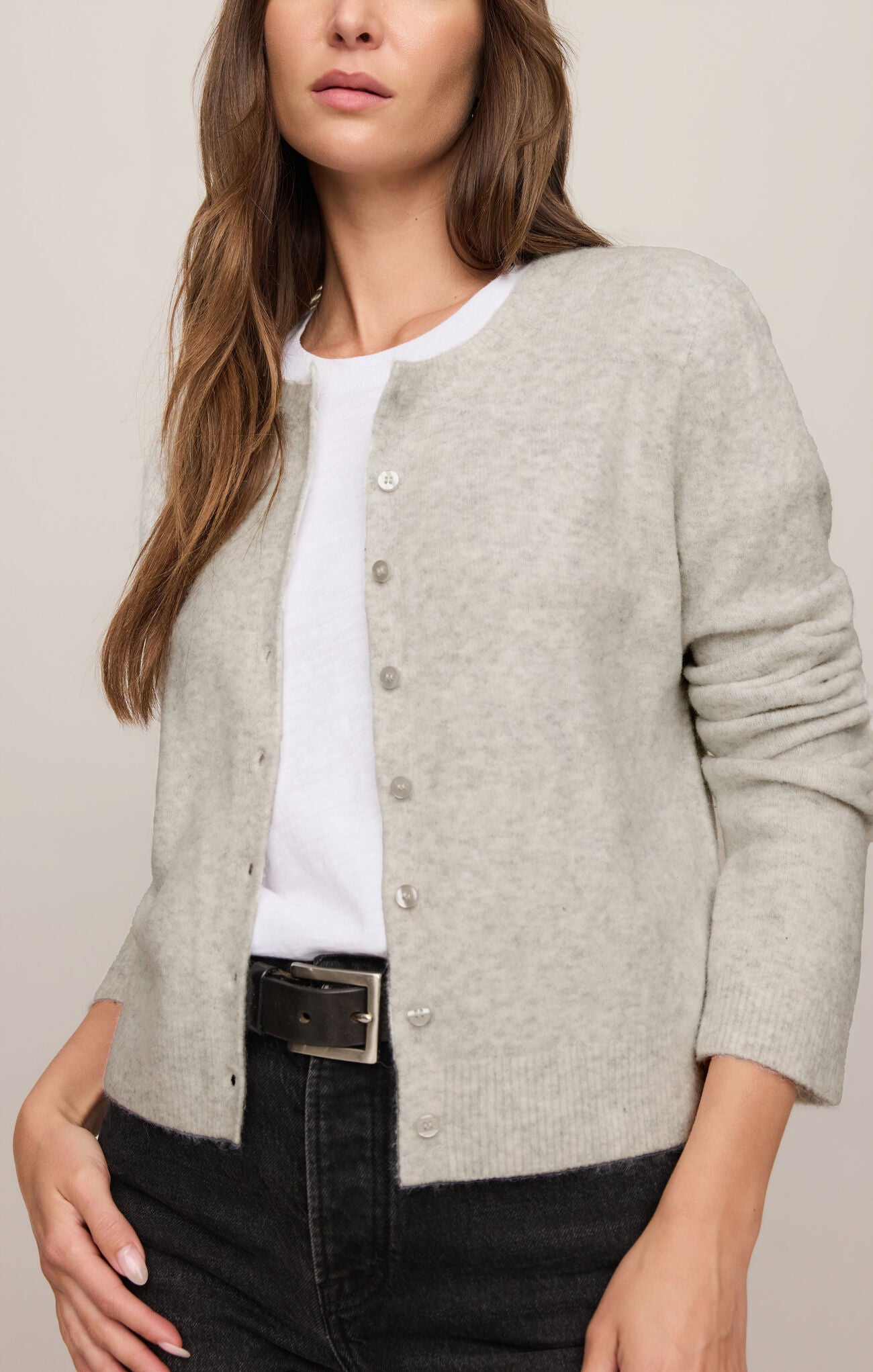 Medina Cardigan Feather Grey
