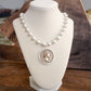 Coin Chunky Ball Chain Statement Necklace in Gold Tones