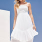 Alicia Smocked Strapless Tiered Dress