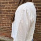 La Belle Linen Top in White