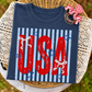 4th Of July Vintage Comfort Colors USA Stripe in China Blue