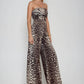 Cassandra Wide Leg Leopard Jumpsuit