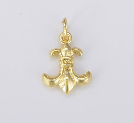 18K Gold Filled Fleur De Lis Charm