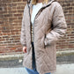 Norah Quilted Puffer Jacket in Mushroom