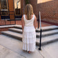 Madison Pleated Dress in White