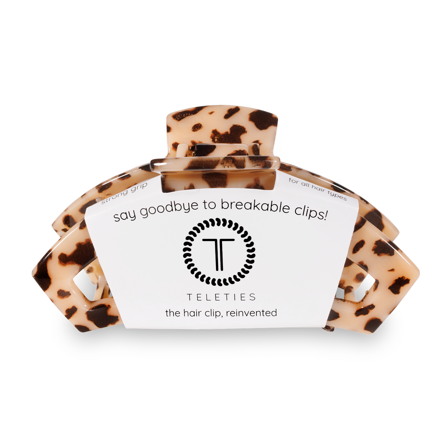 Large  Blonde Tortoise Open Hair Clip