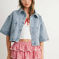 Aria Tiered Ruffle Mini Skort in Red
