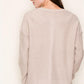 Amelia Wide Crewneck Pull Over in Sand