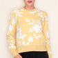 Lindsay Floral Sweater in Yellow