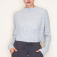 Hadley Mini Waffle Sweater In Heather Grey