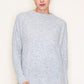 Hadley Mini Waffle Sweater In Heather Grey