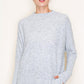Hadley Mini Waffle Sweater In Heather Grey