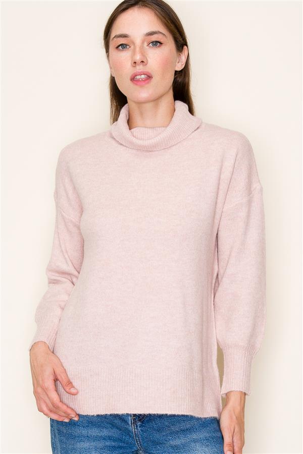 Marlee Tunic Sweater in Blush