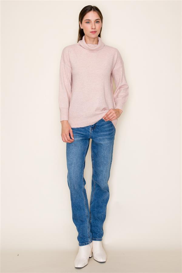 Marlee Tunic Sweater in Blush