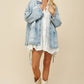 Adeline Boho Side Tie Oversized Denim Jacket