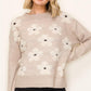 Evelyn Floral Sweater in Taupe