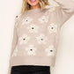 Evelyn Floral Sweater in Taupe