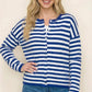 Cayla Cardigan Striped Sweater