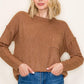 Eden Crew Neck Pullover in Camel