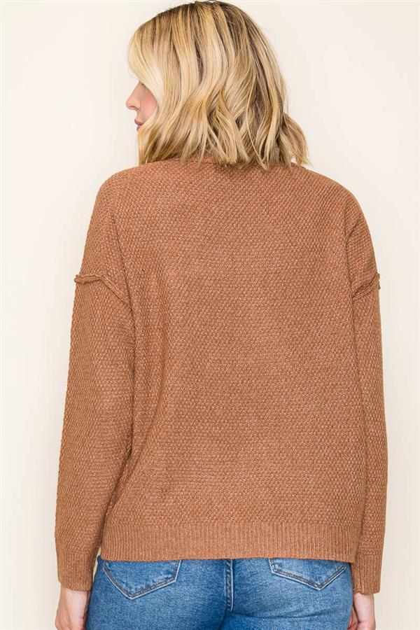 Eden Crew Neck Pullover in Camel