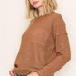 Eden Crew Neck Pullover in Camel
