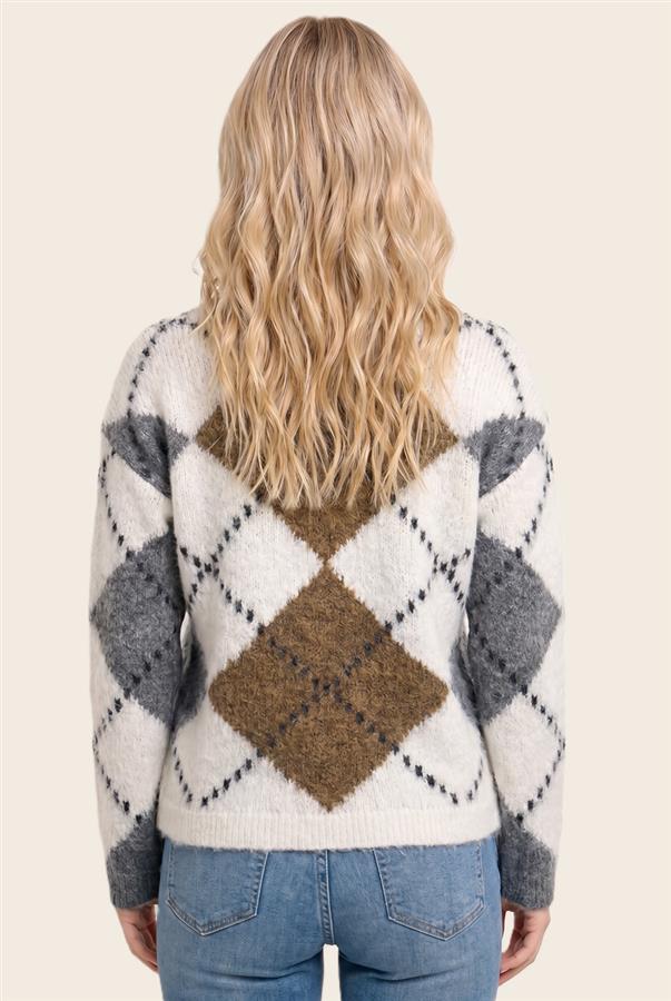 Renee Checkered Button Up Cardigan