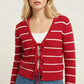 Rachel Bow Tie Sweater in Red