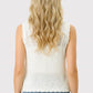 Gema White Knitted Tie Tank
