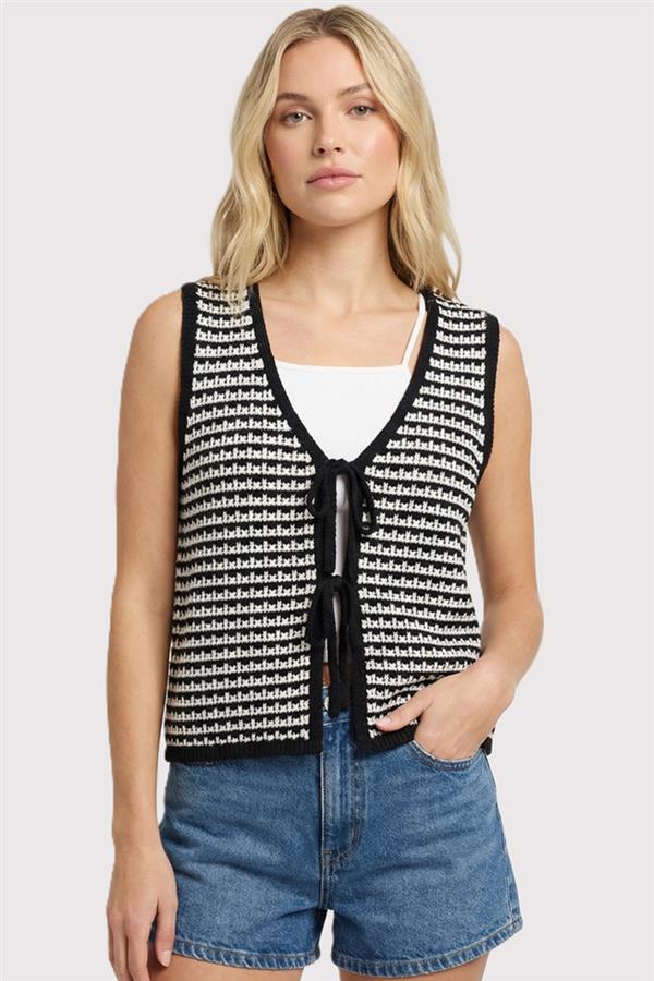 Meghan Bow Tied Sweater Vest