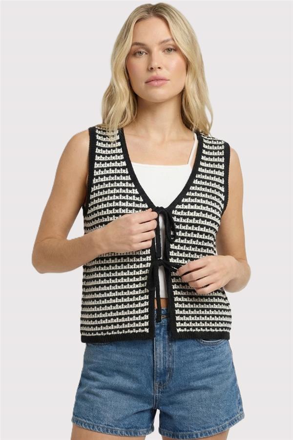 Meghan Bow Tied Sweater Vest