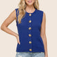 Shelby Royal Blue Button Accent Sweater