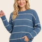 Hannah Striped Sweater in Light Blue