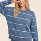 Hannah Striped Sweater in Light Blue