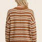 Alanna Striped Sweater in Camel