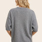 Lucy Raw Edge Grey Sweater