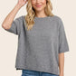 Lucy Raw Edge Grey Sweater