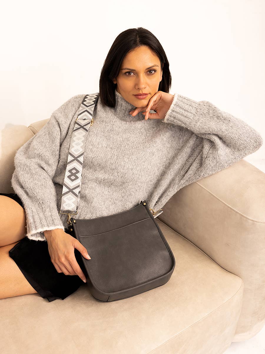 Brown Posie Crossbody w/ Removable Strap