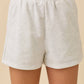 Julia Grey Ribbon Embroidered Bow Shorts