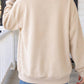 Brynna Mock Neck Oversized Sweatshirt in Oat
