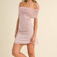 Taren Foldover Mini Ivory Dress with Lining