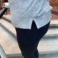 Hadley Mini Waffle Sweater In Heather Grey