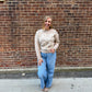 Evelyn Floral Sweater in Taupe
