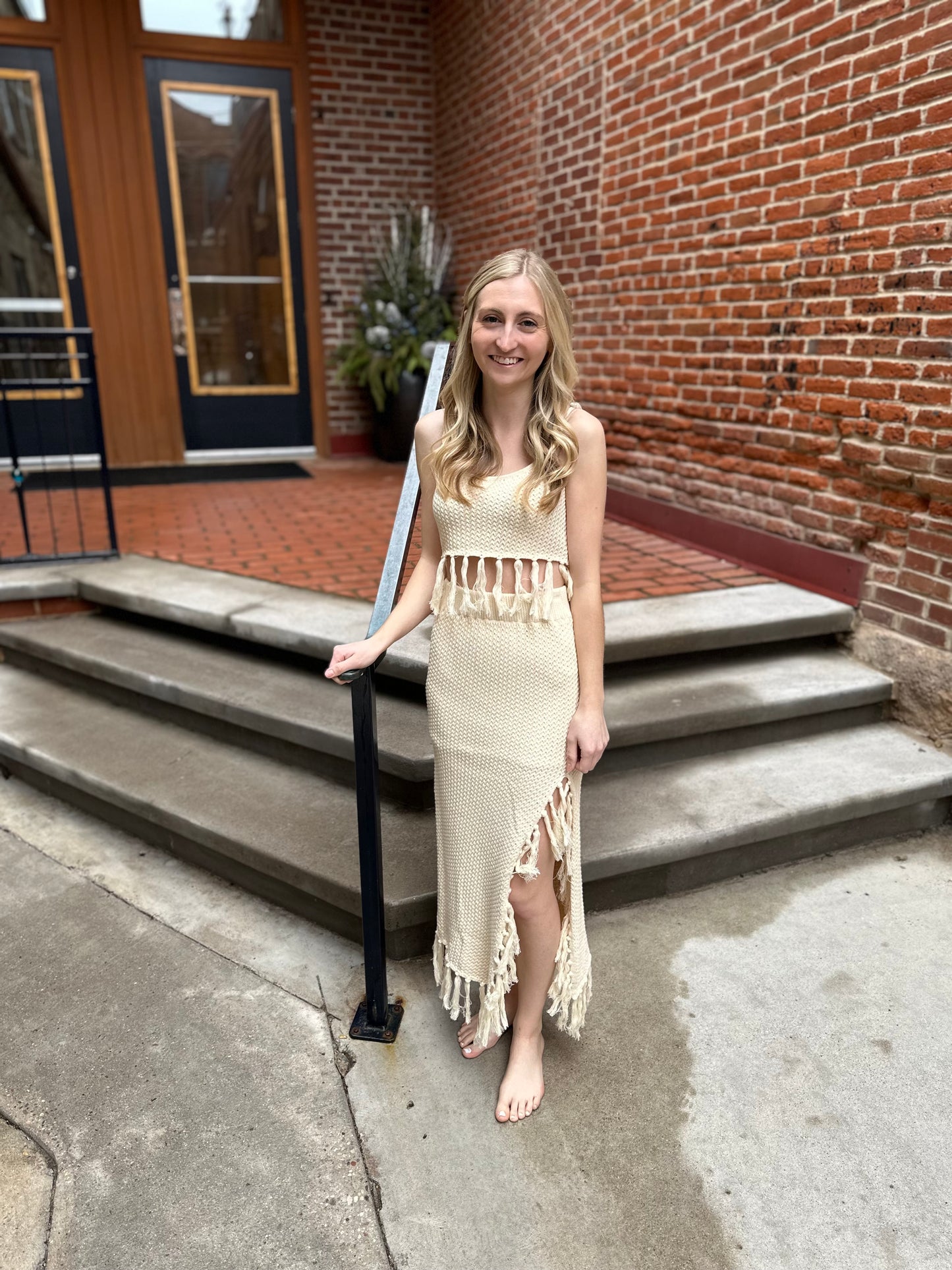Amelia Tassle Detail Midi Set