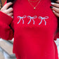 Dainty Bow Embroidered Crewneck
