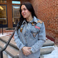 Lucy Washed Snap Up Rodeo Denim Jacket